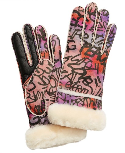 Ugg Mujer Graffiti cosidas Shearling Tech Guantes Resistente al Agua Tallas  S/M/L | eBay