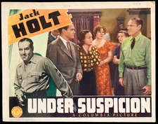 UNDER SUSPICION Original Movie Lobby Card Poster 1937 Jack Holt Crime Mystery