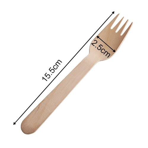 HUJI Eco-friendly Disposable Wooden Forks Set Silverware (50 ct., Forks) - Picture 5 of 8