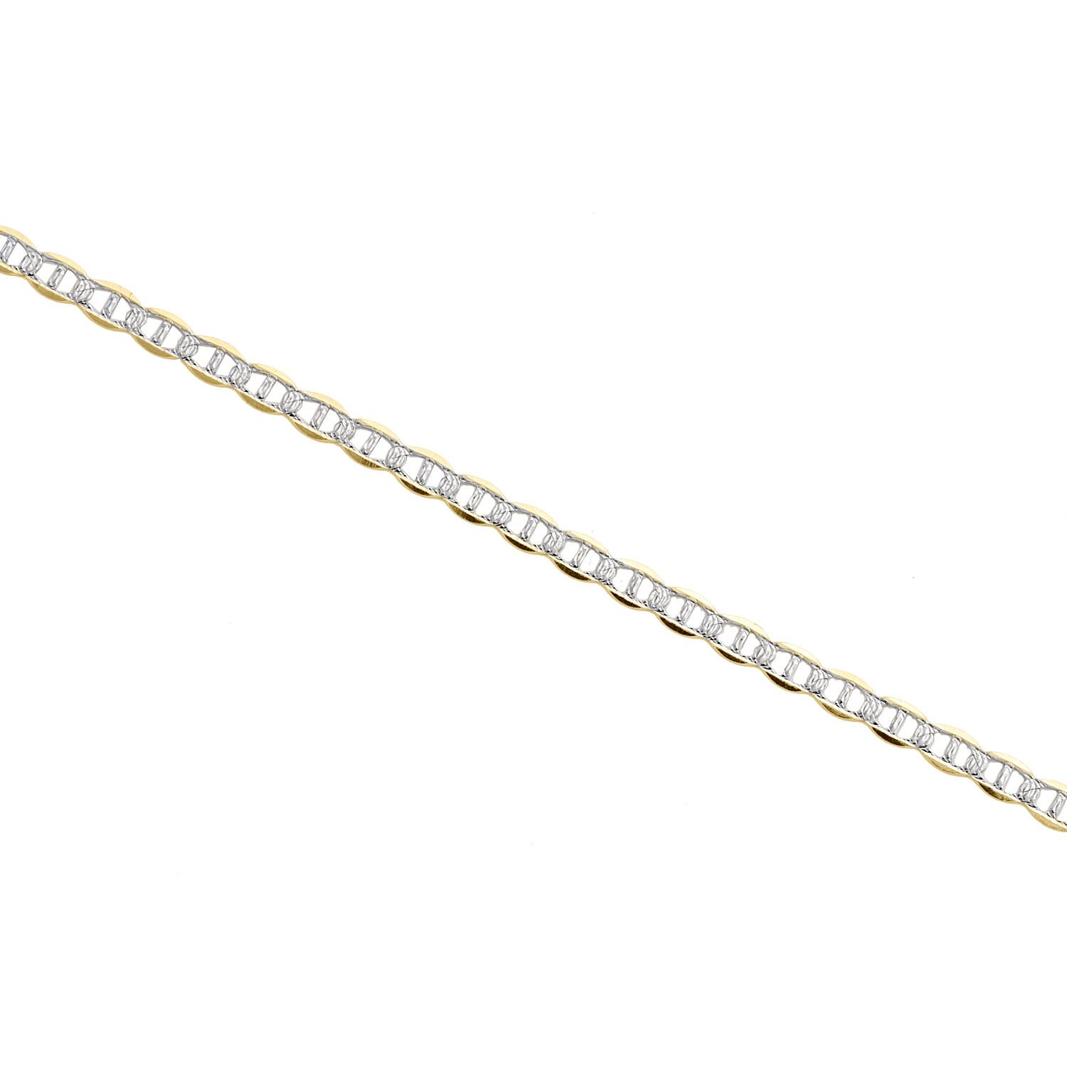 Cavigliera Con Catena Mariner In Oro 14 Carati, Cavigliera Piatta Da 3 - Foto 8