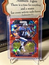 2021 Panini Prizm Vince Young RED CRACKED ICE #9 Tennessee Titans