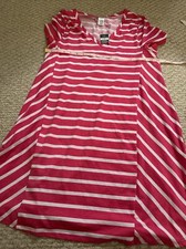 West Loop Pink Stripe T Shirt Dress Medium Nwt