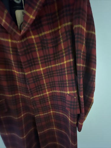 Vintage NWT Doc Dr Martens men's M medium coat topcoat Tweed Mod Overcoat velvet - Picture 3 of 11