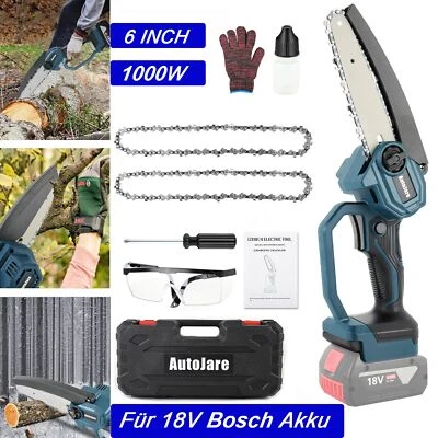 AUTOJARE Für 18V Bosch Akku Kettensäge Mini Elektro Motorsäge Handkettensäge 6 Zoll NEU