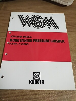 #ad #ad Kubota KHP 1300 Pressure Washer Original Service Repair Manual C $20.00