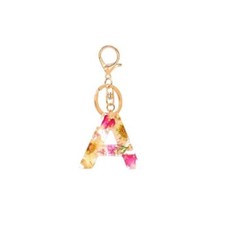 Initial Letter Keychains Flower Butterfly Pink Keychain Birthday Gifts for A