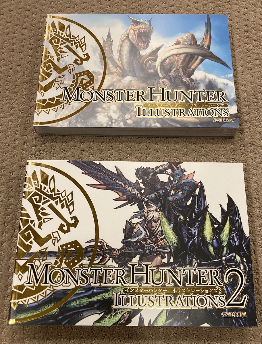 Monster Hunter Illustrations Set 1 & 2 Art Book ENGLISH USA