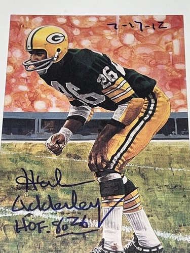 Herb Adderley Signed Autographed Goal Line Art Card Autograph Packers JSA COA - Picture 2 of 5