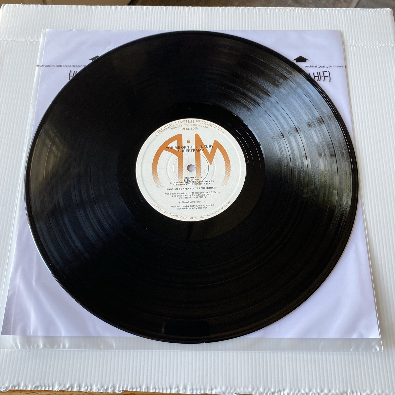 Supertramp Crime Of The Century MFSL Original Master Recording Vinyl