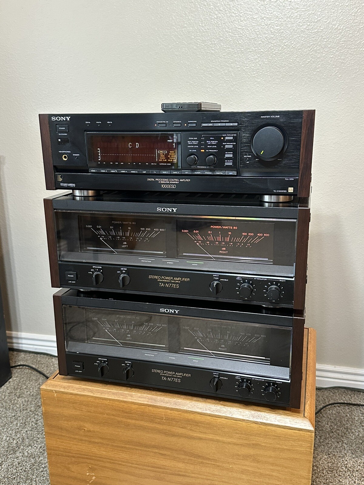 Two Sony TAN77ES Power Amplifiers & Sony 1000ESD Pre Amp Audiophile