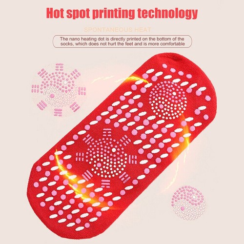 3 Pairs Self Heating Therapy Magnetic Tourmaline Socks Winter Warm Massage Socks - Picture 9 of 18