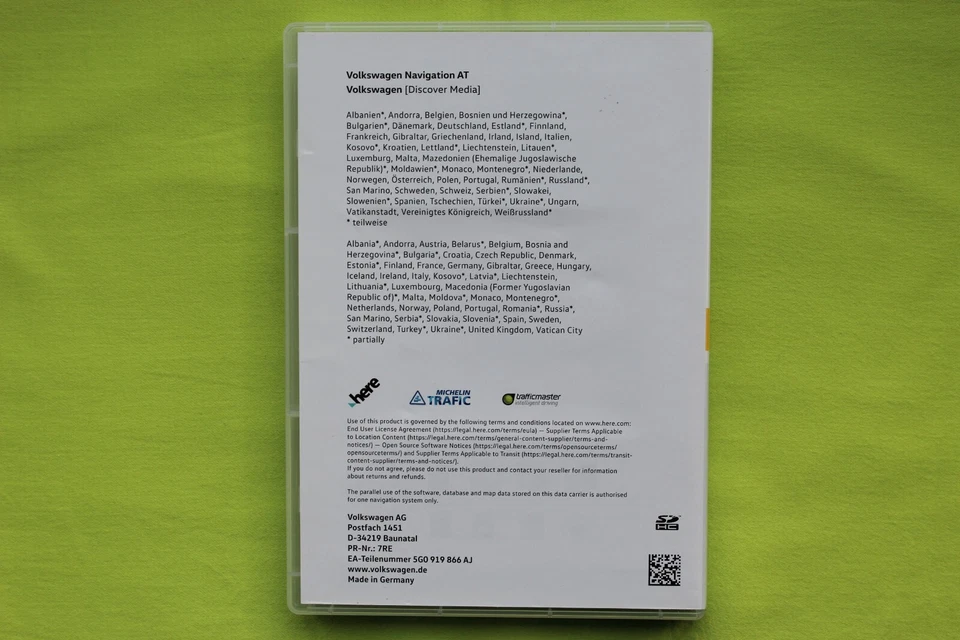 SD KARTE NAVIGATION AT EUROPA V14 2019 VW DISCOVER MEDIA 1 PASSAT GOLF TOURAN - Bild 2 von 4