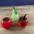Hand Blown Glass Fruit Apple Pear Tomato Colorful Vintage — photo 1