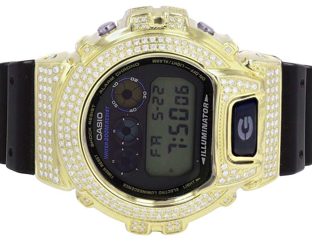 Casio G Shock 6900 Yellow-Gold Plated Steel Genuine Diamond Casio G Shock 6900 Yellow-Gold Plated Steel Genuine Diamond