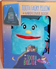 The Tooth Brigade Blue Tooth Fairy Pillow  Hardcover Book Boxed Set
