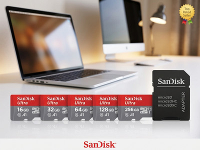 SanDisk Ultra Micro SD 32GB 64GB 128GB Class 10 SDHC SDXC Speicherkarte & Adapter