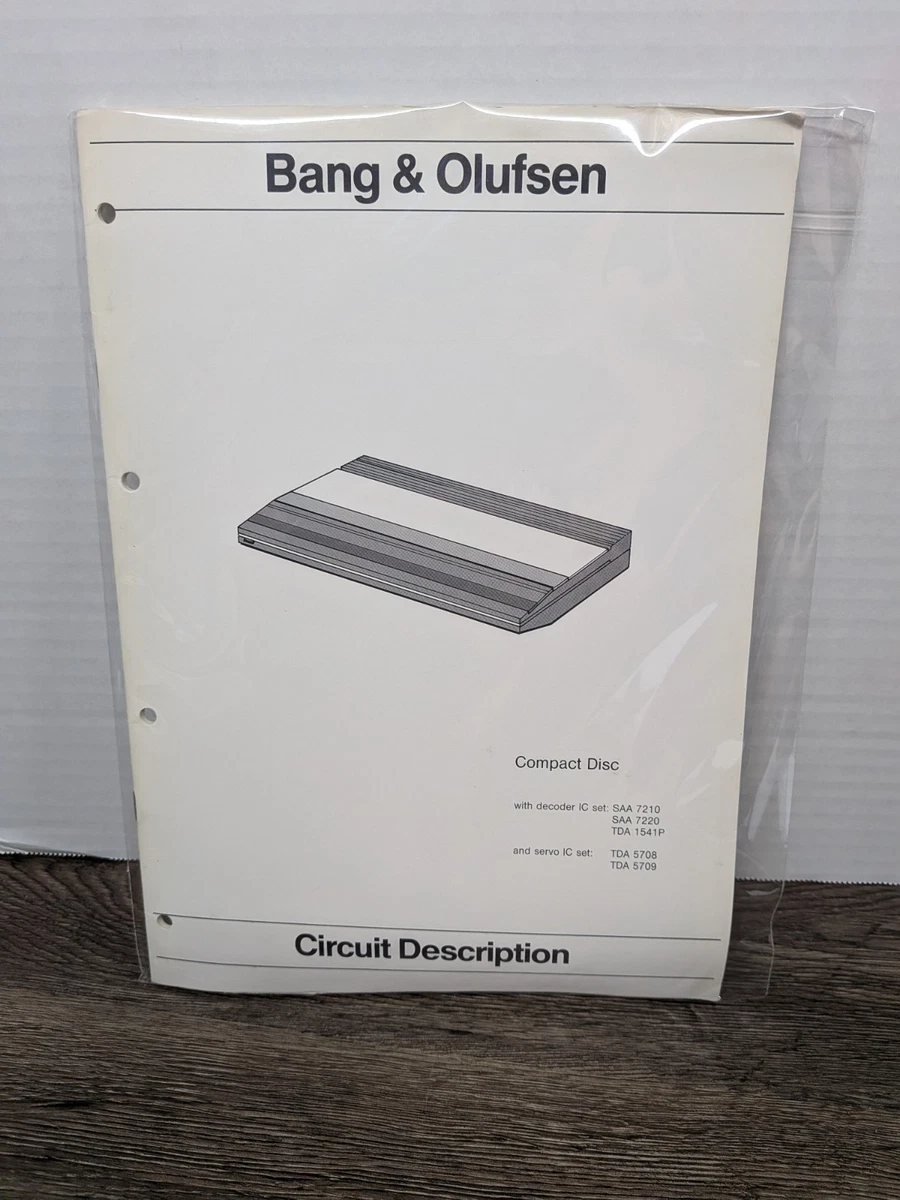 Bang & Olufsen B&O Compact Disk Circuit Description Manual