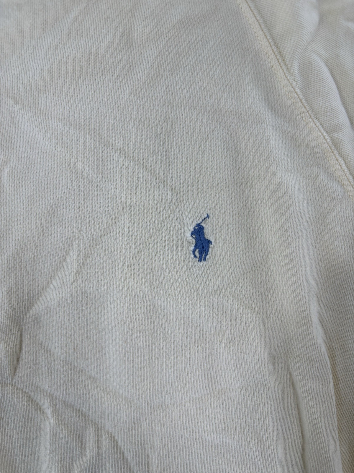 Polo Ralph Lauren t shirt uomo grande gialla con pony blu manica lunga 100% cotone