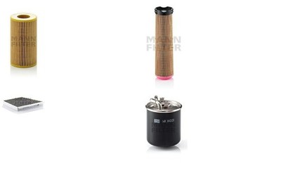 Inspektionspaket Filtersatz XL MANN-FILTER Filtereinsatz Aktivkohlefilter 200