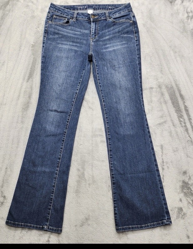 Westport Jeans Womens 8 Blue Signature Fit Bootcut Mid Rise Stretch Denim Casual