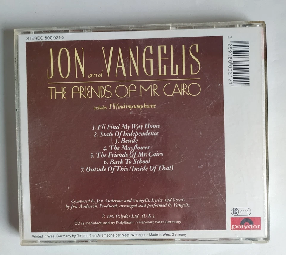 Jon & Vangelis - The Friends Of Mr. Cairo - Bild 2 von 2