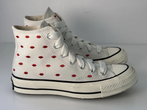 Sneakers alte CONVERSE All Star unisex Chuck 70 labbra ricamate uomo 5 5 Wo 7 5