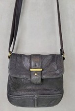 VTG FOSSIL Bag Black Leather Crossbody Purse Shoulder Bag SL3091 7.5  x 7  