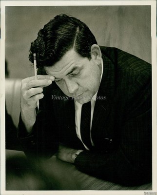 1966 Earl M Starnes Attends Miami Metro Commission Meeting Politics Photo 8x10