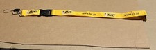 Bic Logo Promtional Lanyard W/Quick-Release Buckle  Metal Hook Clip - Yellow