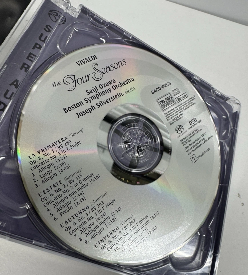 Компакт-диск Vivaldi The Four Seasons Boston Symphony Orchestra Seiji Ozawa очень хорошее состояние - Изображение 3 из 4