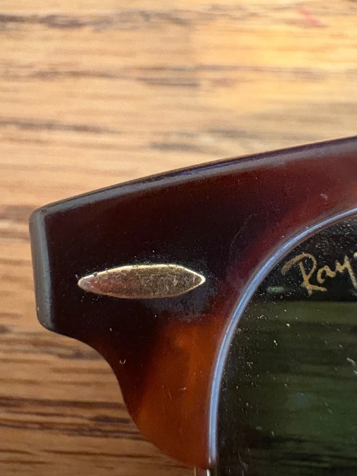 B&L RAY-BAN W1116 TORTOISE G15 CLUBMASTER II SUNGLASSES VINTAGE 90's AUTHENTIC - Image 4 of 4