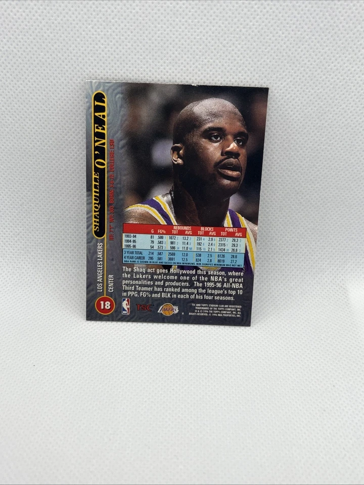 1996-97 Stadium Club Members Only #18 SHAQUILLE O'NEAL Lakers Pristine - Image 2 of 2