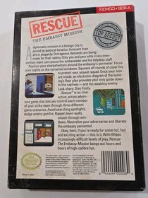Rescue The Embassy Mission Completo CIB Nintendo Nes Gioco Box Manuale Polistirolo ��