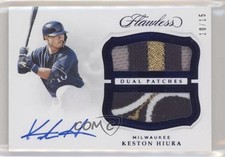 2019 Panini Flawless Sapphire 10/15 Keston Hiura #DPA-KH Dual Patch Auto 0m0