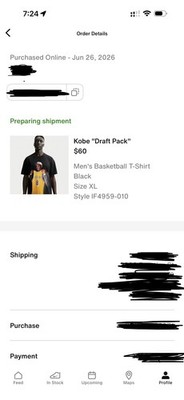 Nike Kobe  Draft Pack  BLACK Men s T-Shirt; SIZE XL