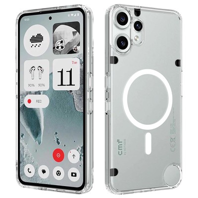 For Nothing CMF Phone 2 Pro, Luxury Transparent Acrylic Hard Magnetic Case Cover