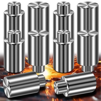 Welding Table Fixture Pins 10 Pack 5/8'' x 1'' x 1.5'' Silver Welding Clamps