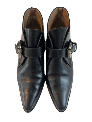 Vintage Lara Manni Italy Women's Boots Size 36 Black Buckle Vero