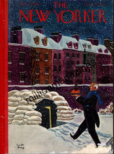 1940 New Yorker December 21 - Plum Pudding in the London Bomb Shelter - Day