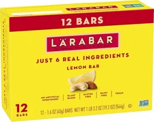(Free Duty Tax) Larabar Lemon Bar Fruit and Nut Bars, Gluten Free and Vegan,