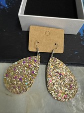 Trendy Fashion Jewelry Glitter Teardrop Drop Dangle Earrings