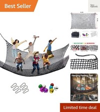 Climbing Cargo Net, 6.5' X 9.8' Double Layers Playground Safety Net, Kids Bac...