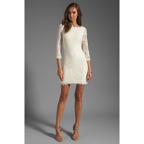 diane von furstenberg lace dress white Diane von Furstenberg (DVF) white lace dress