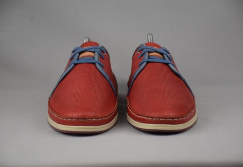 Pikolinos Motril Red Leather Moccasins Lace Up Comfort Casual US 7 UK 6 EU 40 - Picture 3 of 11