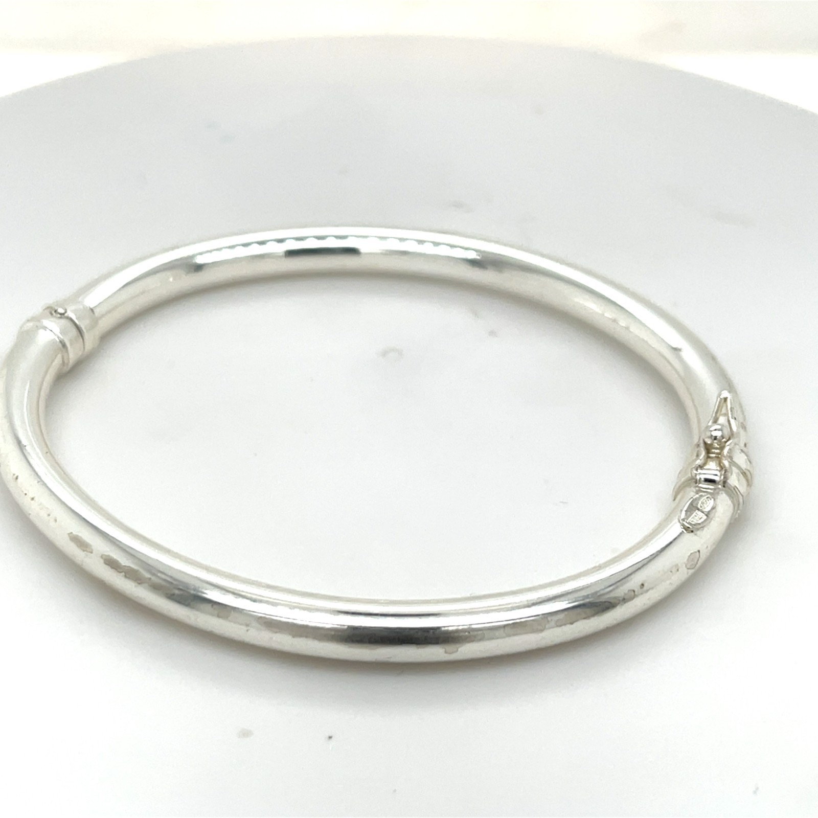 Silver Hinged Bangle - image 3