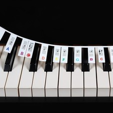 Removable Piano Keyboard Note Labels, 61 Key Full Size Silicone Piano Keyboar...