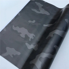 Camouflage Camo Shadow Black Vinyl Auto Car Wrap Film Sticker Decal Roll