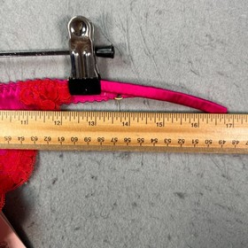 Agent Provocateur Size 5 Pink & Red Silk Lace Thong With Bow Accent NEW!