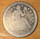 1853 Seated Liberty Arrows Dime 90% Silver US Coin