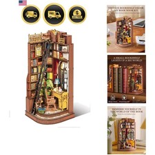 DIY Book Nook Kit Silent Corner Study, 3D Puzzles Creative British Bookend Bo...